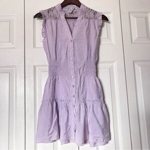 American Rag Lightweight Sleeveless Button-Down Dress in Lavender Size Medium